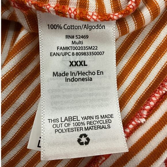 Free Assembly Men's XXXL Tank Top Off Set Strip Fall Orange & Cinnabar Colors - Picture 4 of 8